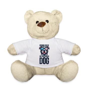 Pitbull Mom Patriotic Lustiges 4th of July - Teddy - Weiß - Vorne