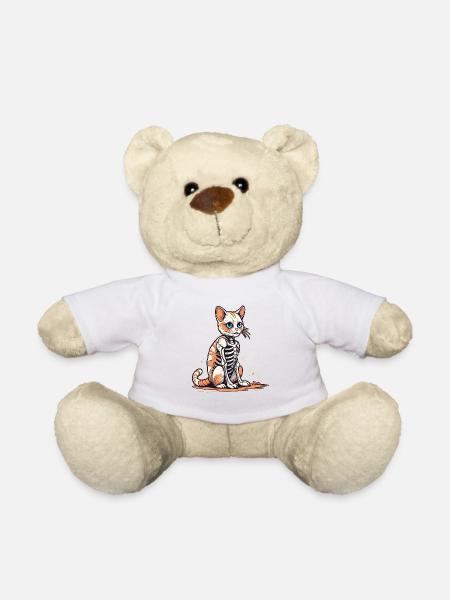 Skelett-Katze - Teddy - Weiß