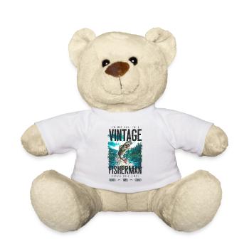 Jahrgang Forelle Fischer Angeln Geburtstag 1985 - Teddy - Weiß - Vorne