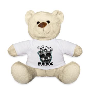 Old English Bulldog Coolest Dog - Teddy Bear - white - Front