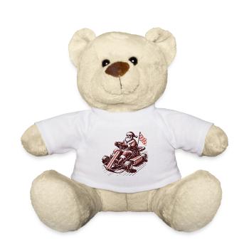 Weihnachtsmann Im Go-Kart - Teddy - Weiß - Vorne
