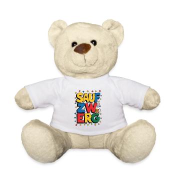 Saufzwerg - Party Carnival Carnival - Teddy Bear - white - Front