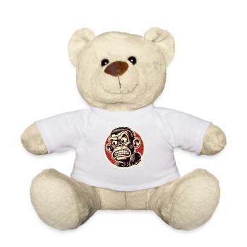 Gorille indigné et drôle en colère - Nounours - blanc - Devant