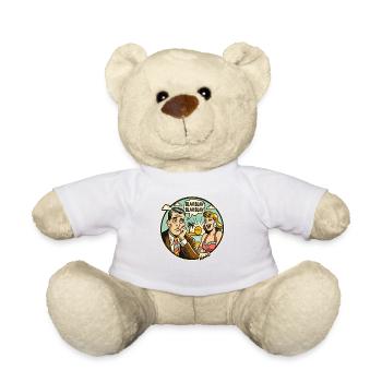 Homme avec femme sur la plage ennuyeux bla bla bla - Nounours - blanc - Devant