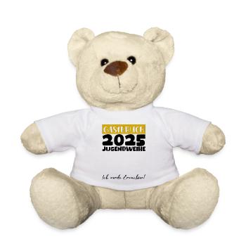 Jugendweihe 2025 Gästebuch Geschenk Mädchen Jungen - Teddy - Weiß - Vorne