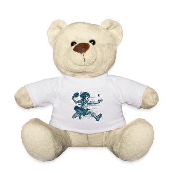 Anime Retro Tischtennis Spielerin - Teddy - Weiß - Vorne