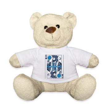 Retro Spielkarte Tischtennis Vintage - Teddy - Weiß - Vorne