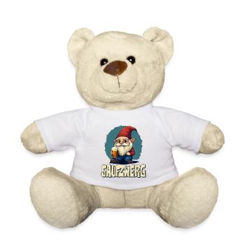Saufzwerg - Lustiges Karneval Fasching - Teddy - Weiß - Vorne