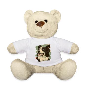 Border Collie - Teddy Bear - white - Front