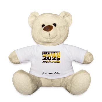 Jugendweihe 2025 Gästebuch Geschenk Mädchen Jungen - Teddy - Weiß - Vorne