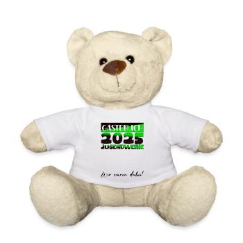 Jugendweihe 2025 Gästebuch Geschenk Mädchen Jungen - Teddy - Weiß - Vorne