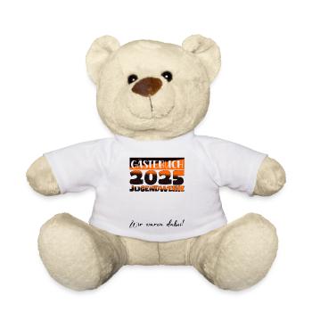 Jugendweihe 2025 Gästebuch Geschenk Mädchen Jungen - Teddy - Weiß - Vorne