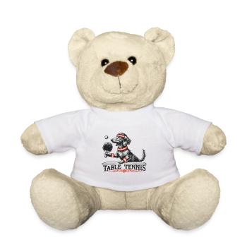 Dackel Hund Retro Tischtennis Abenteuer - Teddy - Weiß - Vorne