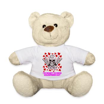 xoxo love you amore Blumen Frauen Valentinstag 14 - Teddy - Weiß - Vorne