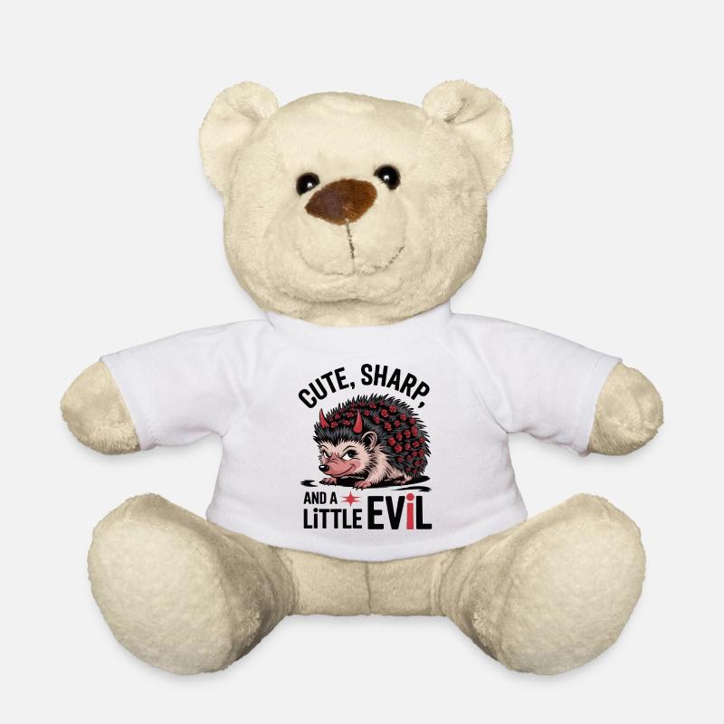 Niedlich, scharf und ein kleiner böser Igel - Teddy - Weiß