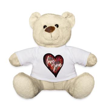 Herz für Kunstliebhaber - Teddy - Weiß - Vorne