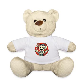 Drôle de souris rétro en tant que jongleur - Nounours - blanc - Devant