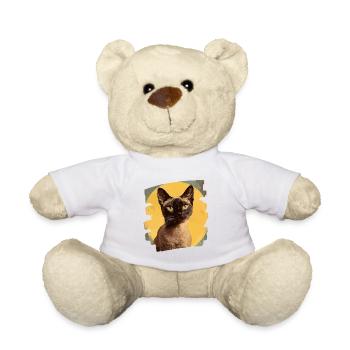 Birman Birmanie Chat Rétro - Nounours - blanc - Devant