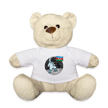 Drapeau astronaute Azerbaïdjan - Nounours - blanc - Devant