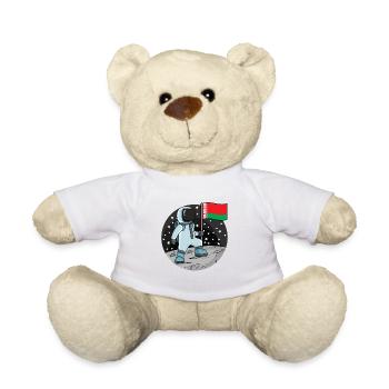 Astronaut Fahne Belarus - Teddy - Weiß - Vorne