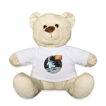 Astronaut Flag Bhutan - Teddy Bear - white - Front