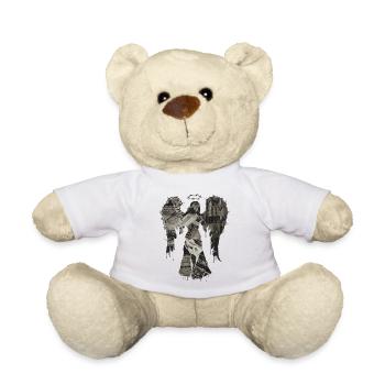Grunge Engel Collage - Urban Art - Teddy - Weiß - Vorne