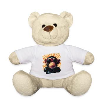 Monkey - Teddy Bear - white - Front