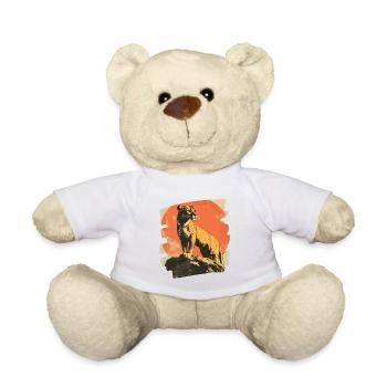 Lion de montagne Rétro - Nounours - blanc - Devant
