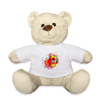 Maillot De Foot Football Ballon Foot Rétro Coloré - Nounours - blanc - Devant