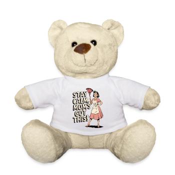 Bleib ruhig Mama Hat Dieses Retro Lustig - Teddy - Weiß - Vorne