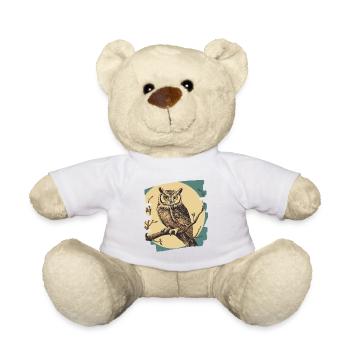 Eule Retro - Teddy - Weiß - Vorne