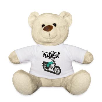 S51 (turquoise) // Illustration - Teddy Bear - white - Front