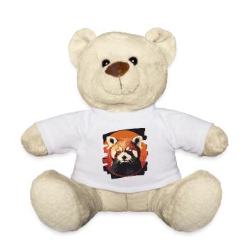 Red Panda Retro - Teddy Bear - white - Front
