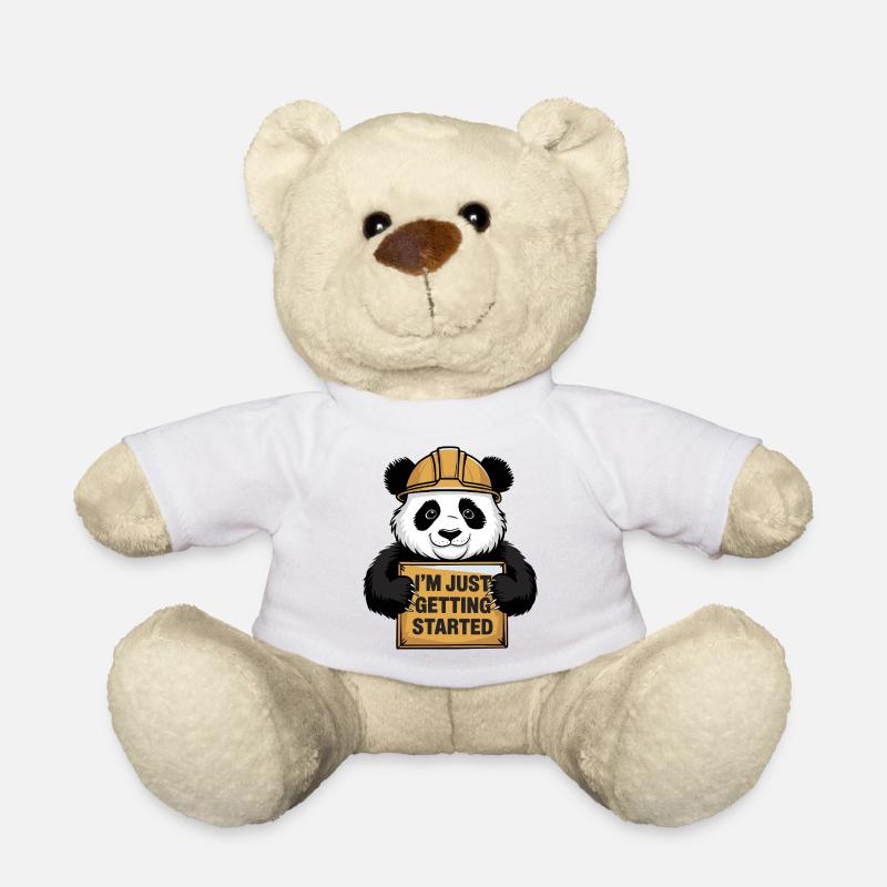 I'm Just Getting Started Panda - Teddy Bear - white