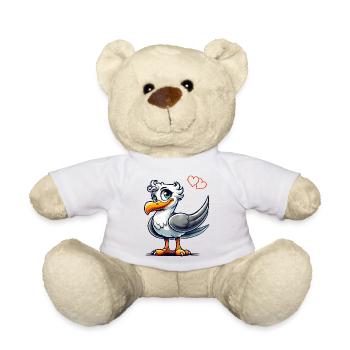vogel comic - Teddy - Weiß - Vorne
