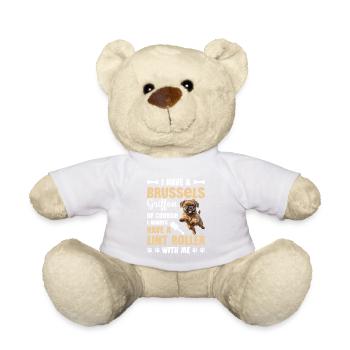 Ich Habe Einen Brüsseler Griffon Natürlich Immer - Teddy - Weiß - Vorne