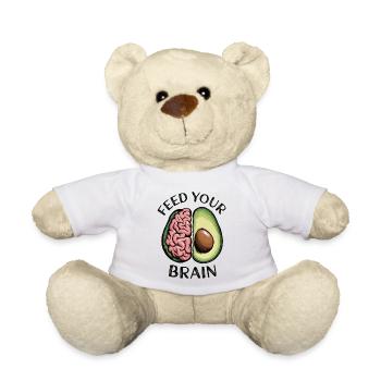 Füttern Sie Ihr Gehirn Avocado Illustration - Teddy - Weiß - Vorne