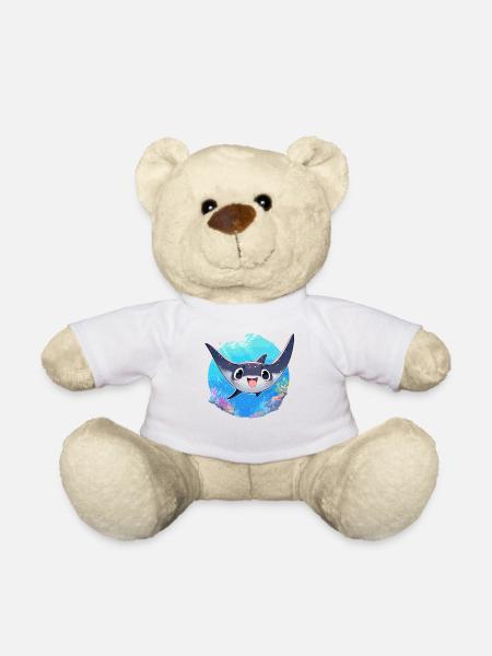 Raies manta Raies manta - Nounours - blanc