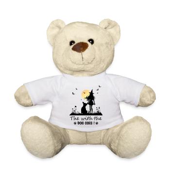 Die mit dem Hund geht ! - Teddy - Weiß - Vorne