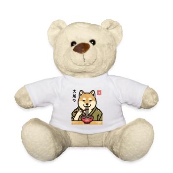 Ramen Noodles Streetwear Japonais Ukiyo-E - Nounours - blanc - Devant