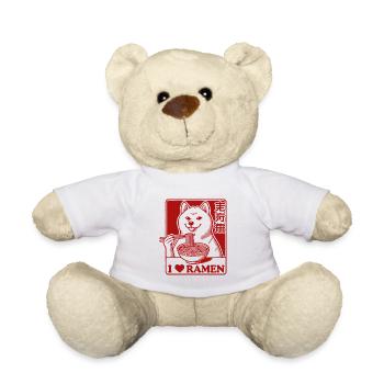 Amour des nouilles japonaises streetwear kawaii ramen - Nounours - blanc - Devant