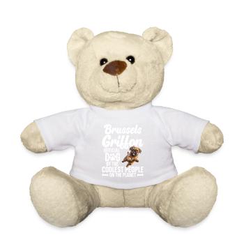 Griffon de Bruxelles Chien Officiel des Plus Cool - Nounours - blanc - Devant