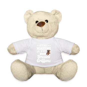 Es Hort Nicht, Wenn Es Brüssel Griffons Ist - Teddy - Weiß - Vorne