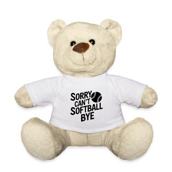 Softball Softballspieler Lustige Softball Geschenk - Teddy - Weiß - Vorne