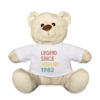 Légende Depuis Février 1982 Hommes Femmes Millésime 1982 - Nounours - blanc - Devant
