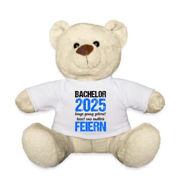 Bachelor 2025 Assez appris Cadeau Etudiant Uni - Nounours - blanc - Devant