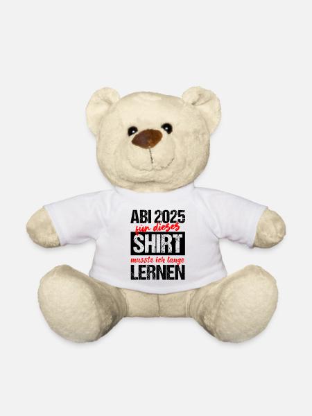 Abi 2025 Gymnasium Abschluss Geschenk Abitur 2025 - Teddy - Weiß