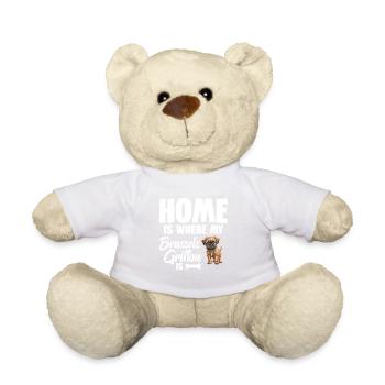 Zu Hause Ist Mein Brüsseler Griffon - Teddy - Weiß - Vorne
