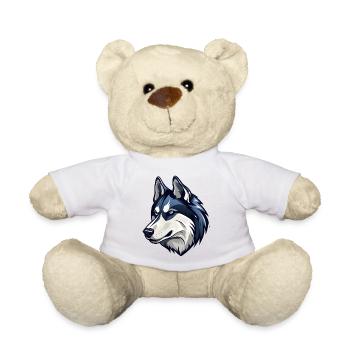 Cooler Husky mit bösem Blick - Teddy - Weiß - Vorne