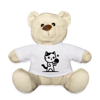 Tischtennis Katze - Teddy - Weiß - Vorne